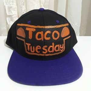 Custom painted hat- Taco Tuesday